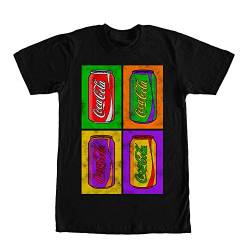 Coca-Cola Herren Pop Art Coke Kurzarm T-Shirt - Schwarz - 2X von Coca-Cola