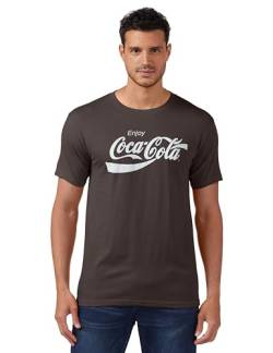 Coca-Cola Herren T-Shirt Eighties Coke Kurzarm, anthrazit, Mittel von Coca-Cola