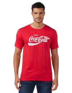 Coca-Cola Herren T-Shirt Eighties Coke Kurzarm, rot, Mittel von Coca-Cola