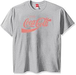 Coca-Cola Herren T-Shirt Eighties Coke Kurzarm - Grau - Mittel von Coca-Cola
