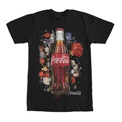 Coca-Cola Herren-T-Shirt mit Flaschen-Film, kurzärmelig, Cola, Schwarz, L von Coca-Cola