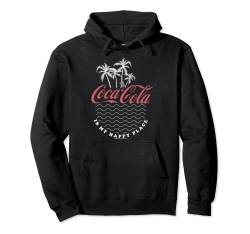 Coca-Cola Is My Happy Place Beach Line Art Logo Pullover Hoodie von Coca-Cola