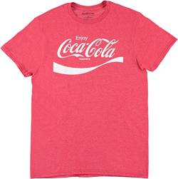 Coca-Cola Klassisches Herren-Shirt – Have a Coke and a Smile Tee – Coke Soda Classic T-Shirt, rot, Groß von Coca-Cola