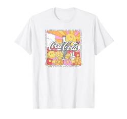 Coca-Cola Retro Sunlight & Flowers Poster T-Shirt von Coca-Cola