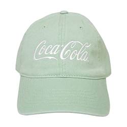 Coca-Cola Unisex-Erwachsene Klassisches Logo Baseballkappe, Mintgrün, Einheitsgröße von Coca-Cola