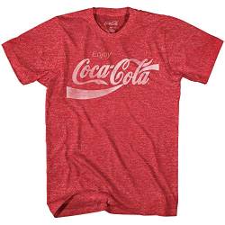 Coke Classic Vintage 80er Jahre Logo T-Shirt - Rot - Groß von Coca-Cola