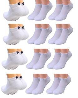 12 Paar Damen Herren Sport Sneaker Socken mit Frotteesohle Baumwolle mit Elasthan, weiß Gr. 47/49 Marke Cocain trainings-socken kurze sportsocken 100 100% billige günstige günstig preiswert preiswerte von Cocain underwear