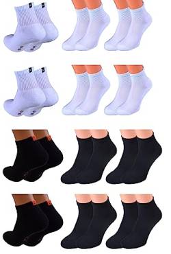 12 Paar Sport-Kurz-Socken, Kurzschaft mit Frotteesohle in schwarz und weiß Marke Cocain für Damen und Herren Gr. 39-42 von Cocain underwear