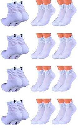 12 Paar Sport-Kurz-Socken, Kurzschaft mit Frotteesohle in weiß Marke Cocain für Damen und Herren Gr. 47-49 von Cocain underwear