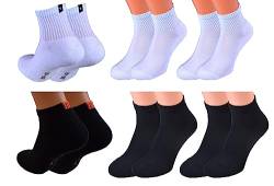 6 Paar Sport-Kurz-Socken, Kurzschaft mit Frotteesohle Marke Cocain in schwarz und weiß für Damen und Herren Gr. 39-42 von Cocain underwear