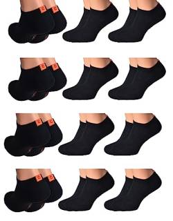 6 oder 12 Paar Sport-Sneakers oder Kurz-Socken mit Frotteesohle Marke Cocain in schwarz und weiß für Damen und Herren (39-42, 12 Paar Schwarze Sneaker) von Cocain underwear