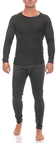 Cocain 1 Langes Set Herren Thermo Unterwäsche Gr. 6 anthrazit ski unterwäsche Herren Lange Unterhose Herren Thermo funktionsunterwäsche Long Pants Herren funktionsunterhose Herren funktionswäsche von Cocain underwear