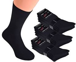 Cocain underwear 10 Paar schwarze Damen- & Herren Socken ohne Gummi 100% Bw Business-Socken handgekettelt Schwarz von Cocain underwear