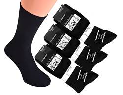 Cocain underwear 12 Paar Herren oder Damen Bambus Socken ohne Gummi Gr. 35/38, schwarz, weiter lockerer Bund von Cocain underwear