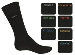 Cocain underwear 14er Pack Gr. 39/42 Damen & Herren Socken schwarz mit Wochentag von Cocain underwear