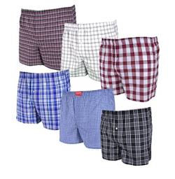 Cocain underwear 6 Stück Herren Boxershorts Gr. M Webboxer webboxershorts Boxer Loose Fit Weiter Boxershorts Boxershorts Gewebter Boxer Gestreift Karierter Boxershort von Cocain underwear