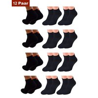 Cocain underwear Kurzsocken Kurzsocken Damen Herren schwarz weiß (12-Paar) Frotteesohle von Cocain underwear