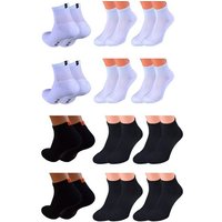 Cocain underwear Kurzsocken Kurzsocken Damen Herren schwarz weiß (12-Paar) Frotteesohle von Cocain underwear