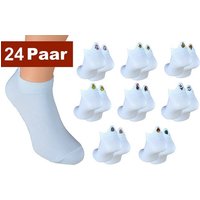 Cocain underwear Sneakersocken Damen Sneaker Socken lustige Sneakers (24-Paar) erhöhte Ferse mit Stickerei von Cocain underwear