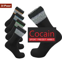 Cocain underwear Sportsocken Tennissocken weiss oder schwarz Herren & Damen (Spar-Set, 30-Paar) Klimaregulierend von Cocain underwear