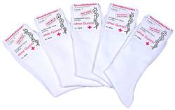 cocain 10 Paar Arztsocken Krankenschwester Socken, weiß, 100% Baumwolle, für medizinische Berufe, Gr. 43/46 von Cocain underwear