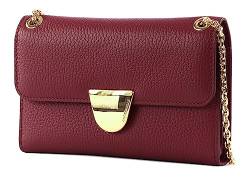 Coccinelle Ever Mini Bag Wallet Grained Leather Garnet Red von Coccinelle