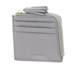 Coccinelle Tassel Credit Card Holder Light Grey von Coccinelle