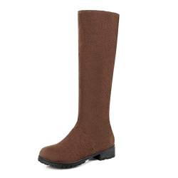 Cocey Damen Flach Langschaft Stiefel (Braun, 37 EU) von Cocey