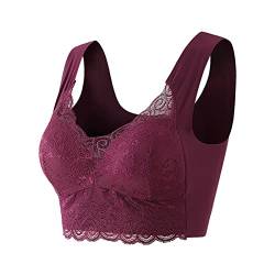 Cocila Angebote des Tages Heute Unterwäsche Damen Seamless BH Mit Eingearbeiteter Shapewear Rueckenfreier Traegerloser BH BH Ohne Buegel Gefuettert BH Damen Mit Bügel Minimizer Meine Bestellungen von Cocila