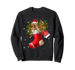 Santa Cockerpoo In Christmas Sock Pyjama Sweatshirt von Cockerpoo Merry Christmas Shock Funny Gifts