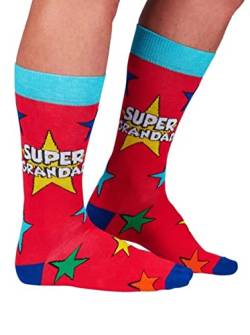 Super Grandad Superheld Socken für Opas in 39-46 im Paar - Strumpf von Cockney Spaniel
