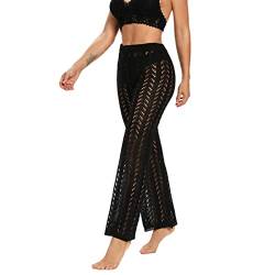 Bikini Cover Up Hose Sonnenschutz Häkelhose Kordelzug Strandhose (L) von Cocoarm