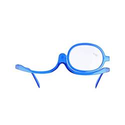 Cocoarm Schminkbrille Make Up Schminkbrille Lesebrillen Damen Make Up Brille Single Objektiv Rotierende Brille Frauen Make Up Essentielles Werkzeug(250-Blau) von Cocoarm