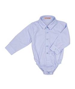 Cocolina Body Hemd Baby Jungen festlicher Body Hemd langarm weiß blau (blau, 80) von Cocolina