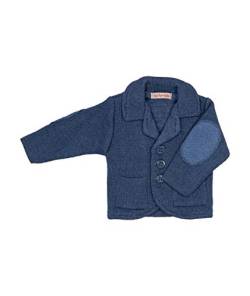 Cocolina Strickjacke Baby Jungen Sakko aus Strick Stricksakko Jacke für die Taufe Jungen (68, Blau) von Cocolina