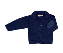 Cocolina Strickjacke Baby Jungen Sakko aus Strick Stricksakko Jacke für die Taufe Jungen (80, Royalblau) von Cocolina