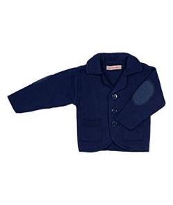 Cocolina Strickjacke Baby Jungen Sakko aus Strick Stricksakko Jacke für die Taufe Jungen (92, Royalblau) von Cocolina