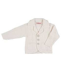 Cocolina4kids Baby Jungen Sakko Strickjacke Weiß oder Ivory Taufanzug Jacke Sakko (68, Ivory) von Cocolina4kids