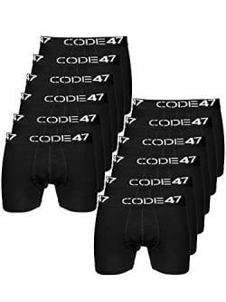 Code47 Boxershorts Men Herren 12er Pack Unterwäsche Unterhosen Retroshorts Schwarz S von Code47