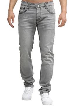 Code47 Herren Jeans Hose Regular Fit Männer Bootcut Denim Five Pocket Thick Seam Designer Modell 903 Grey 32 von Code47
