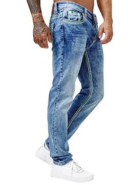 Code47 Herren Jeans Hose Straight Fit Männer Regular Denim Designerjeans 31 von Code47