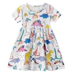 Codkkre Mädchen Kleider Dinosaurier Ostern Geschenke Kleid Prinzessin Sommer Party Festlich Kleid 104 von Codkkre