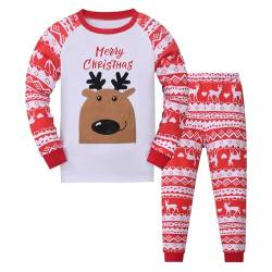 Codkkre Weihnachts Schlafanzug Kinder Unisex Jungen Mädchen Weihnachten Nachtwäsche Langarm Baumwolle Christmas Pyjama Set 2-12 Jahre, Stil 4, 4 Jahre von Codkkre