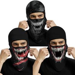 Cody Lundin Anime Balaclava Maskensets Halloween Weihnachten Cosplay Vollgesichtsmaske und Outdoor-Aktivitäten Kopfbedeckung 3er-Pack von Cody Lundin