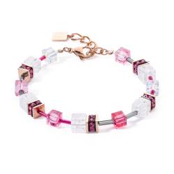 Coeur de Lion 3018/30-0400 Damen-Armband GeoCUBE Iconic Nature Pink-Weiß von Coeur De Lion