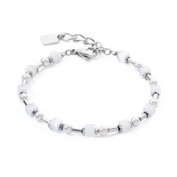 Coeur de Lion 4356/30-1417 Damen-Armband Mini Cubes & Pearls Mix Silber-Weiß von Coeur De Lion