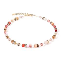 Coeur de Lion 4905/10-0310 Damen-Kette GeoCUBE Iconic Precious rot-beige von Coeur De Lion