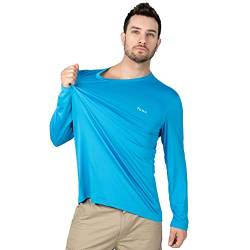 Coevals Club UV Shirt Langarmshirt Herren UPF 50 + UV-Sonnenschutz Outdoor Langarm T-Shirt Rashguard Leichtgewicht schnell trocken für Wandern Laufen Schwimmen(Himmelblau 2# XL) von Coevals Club