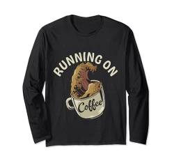 Laufen auf Kaffee Langarmshirt von Coffee Lover Apparel