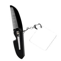 Colcolo Klappbarer Taschenkamm für Männer, Haarkamm-Zubehör, langlebiges Bartgeschenk, einfach zu handhaben, tägliche Pflege, Styling-Haar, mit kleinem, Stil b von Colcolo